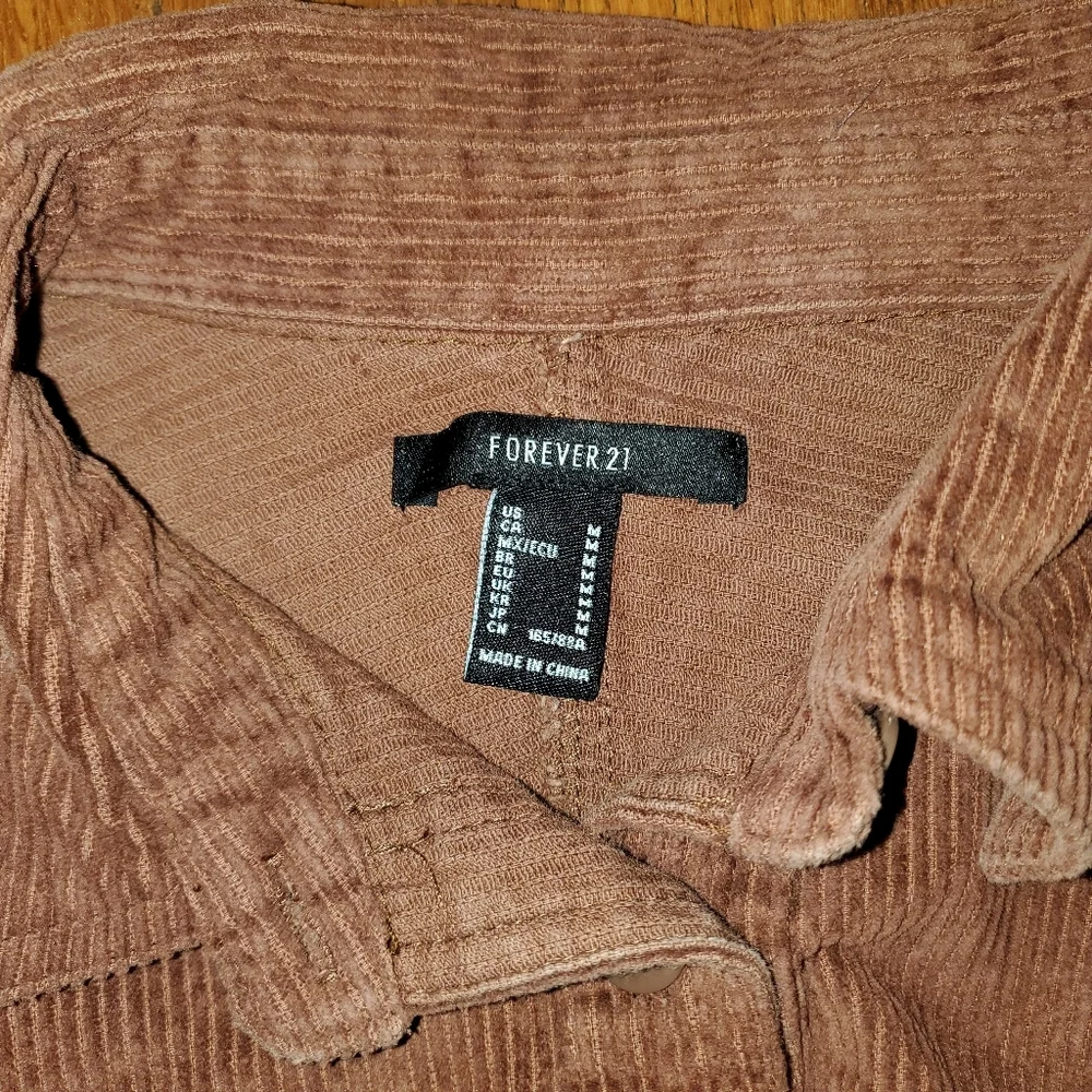 Forever 21 Brown Corduroy Cropped Jacket - Picture 4 of 10